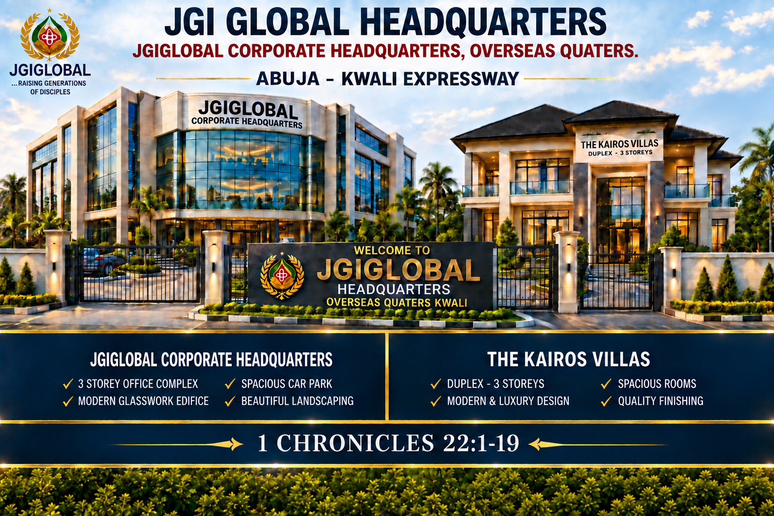 JGI Global Headquarters and The Kairos Villas on Abuja–Kwali Expressway