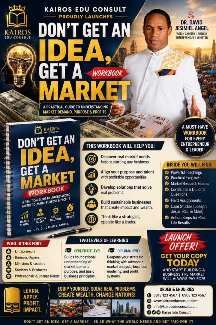 Don’t Get An Idea, Get A Market workbook flyer