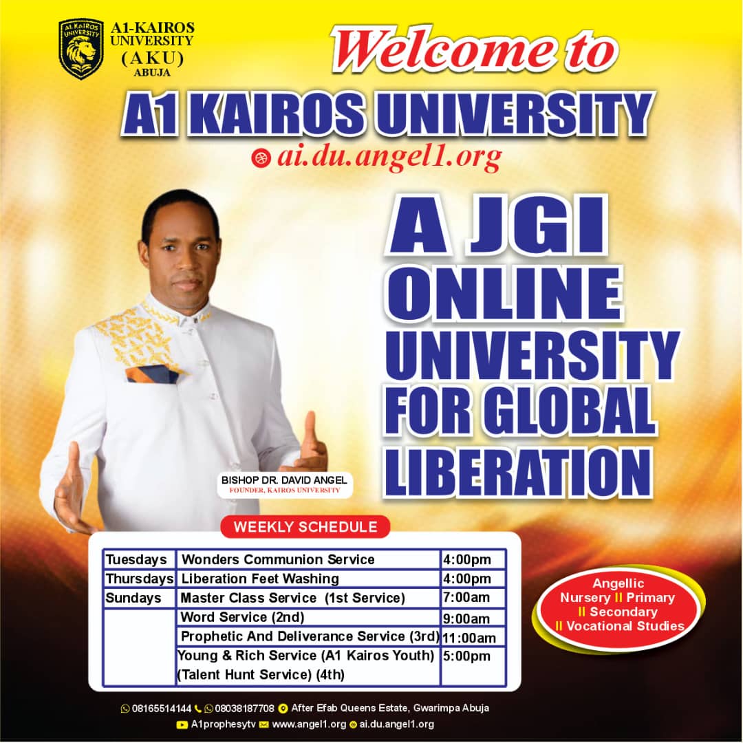 A1 Kairos University Abuja flyer